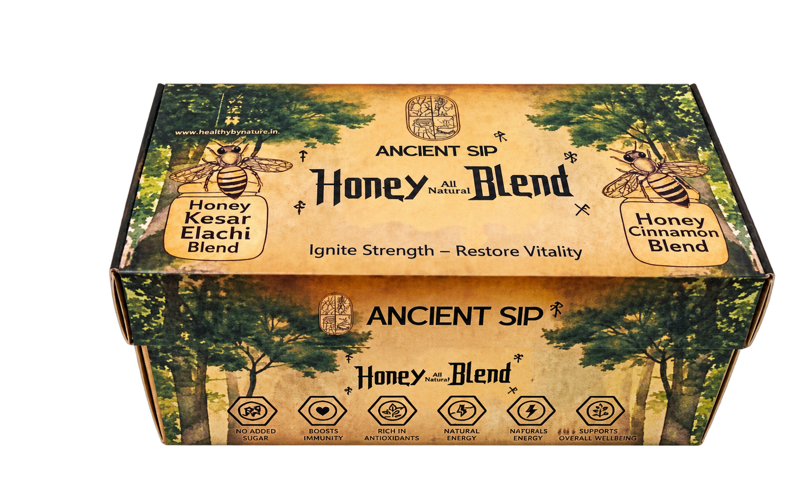 Ancient Sip Honey Blend packaging
